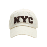 Gorra para mujer estilo NYC con letras café de tamaño grande sin modelo