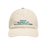 Gorra para hombre color blanco con texto azul bordado minimalista para vestir Sin modelo