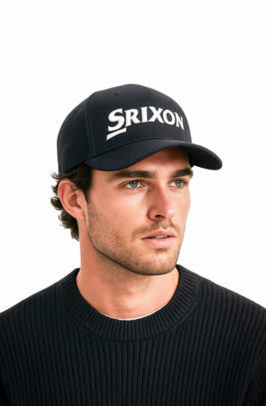 Gorra de béisbol SRIXON negra – cómoda y moderna Gorra de béisbol SRIXON en color negro, unisex, ajustable y transpirable, ideal para deporte, golf y uso diario.